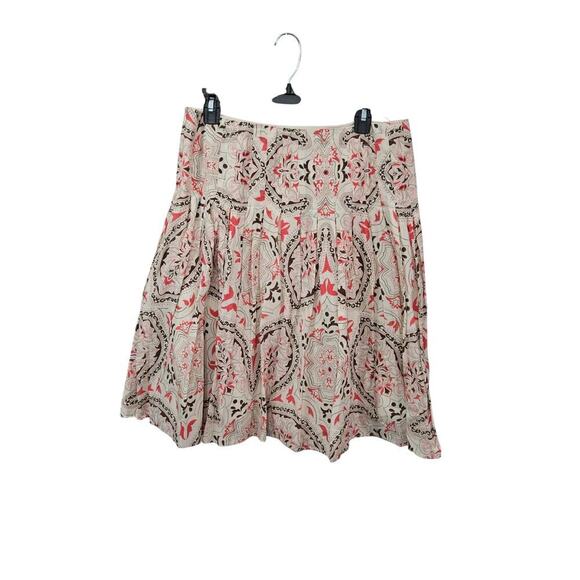 Vintage Y2K Flare Pleated Below the Knee Skirt Size 8 Medium 100% Cotton - Picture 2 of 6